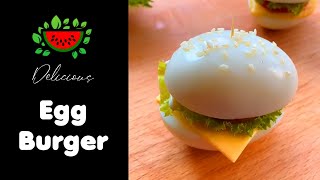 Egg Burger  Berger Recipe  Easy Burger  Small Burger  Kids Burger  foodstree [upl. by Elatan]