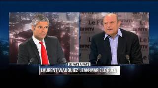 BFMTV 2012  Laurent Wauquiez face à JeanMarie Le Guen [upl. by Lamarre]