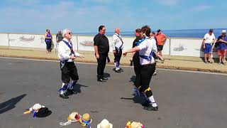 Peterborough Morris dance quotThe Buffoonquot at Sheringham 2018 [upl. by Inaliak]