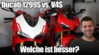 Ducati Panigale 1299S vs V4S  Welche ist besser [upl. by Ecirrehs]