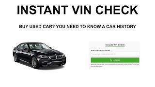 VIN CHECK  Get Vehicle History Report Useful When Buy A Used Car [upl. by Neelrihs]