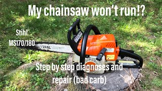 My Stihl chainsaw won’t start Step by step diagnoses and how to repair [upl. by Alleiram]