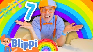 Count the Colors in the Rainbow in Blippis BRAND NEW Numbers Song  Kids Educational Counting Songs [upl. by Zenitram]