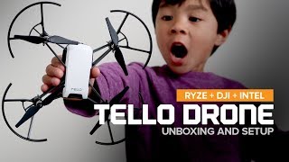 TELLO Drone by Ryze Robotics  Unboxing and Setup [upl. by Kiele329]