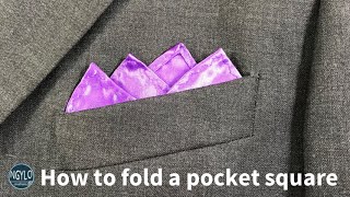 How to fold a pocket square  Four point [upl. by Griffis318]