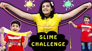 SLIME CHALLENGE  Funny Indoor Activity for kids  Aayu and Pihu Show [upl. by Parent478]