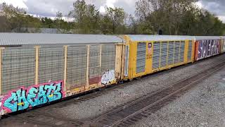 CSX 28 Trails Hauling a Set of Autoracks [upl. by Uahsoj]