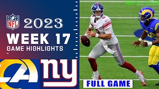 Los Angeles Rams vs New York Giants Week 17 FULL GAME 123123  NFL Highlights Today [upl. by Arjun248]