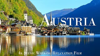 Hallstatt in 4k  Scenic Walking To Center and Church [upl. by Sonnie]