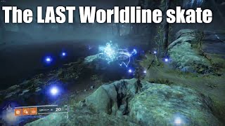 The Last Worldline zero skate EVER  Destiny 2  RIP Worldline skating [upl. by Dahraf]