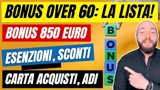 BONUS 60 ANNI 2024 tutte le agevolazioni per chi ha compiuto almeno 60 anni di età [upl. by Ava]