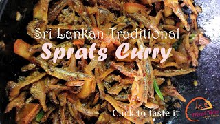 Sprats Curry  Sri Lankan Traditional Meal  හාල්මැස්සෝ තෙල්දාල  Meal Time [upl. by Ecargyram]