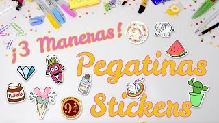 DIY Como hacer fantásticas PEGATINASSTICKERS de 3 MANERAS diferentes ¡SIN PAPEL ADHESIVO [upl. by Nil987]