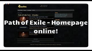 Path of Exile Neue Fanseite ist online [upl. by Sucirdor734]