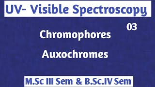 UVVISIBLE Spectroscopy Chromophores and Auxochromes NOBLECHEMISTRY [upl. by Immak]