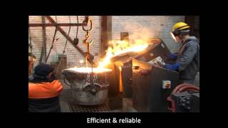 Induction furnace at James W Shenton in the UK HDwmv [upl. by Ahsieyt112]