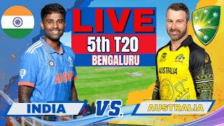 🔴 Live India vs Australia 5th T20 Match Score amp commentary  Live Cricket Match Today IND vs AUS [upl. by Mort]