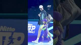 La piccola Francesca scopre che accompagnerà Jannik Sinner in campo alle ATP Finals 2024 🦊❤️🥲 [upl. by Orran]