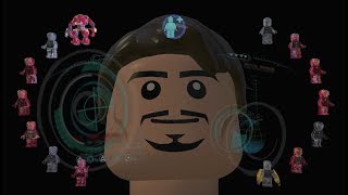 All Tony Stark Iron Man SuitUp Animations in LEGO Marvel Videogames [upl. by Nibroc]