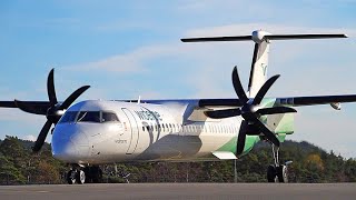 Timelapse  Widerøe Dash8 Q400  Stord airport october 2020 [upl. by Ellehsyt]