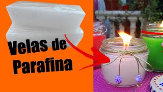 Como hacer VELAS con PARAFINA [upl. by Riabuz]