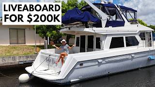 199000 YachtHome 🤯 1999 Navigator 5300 Power Boat Yacht Tour [upl. by Anna-Maria]