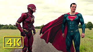 Flash vs Superman Carrera Escena Post Creditos  Justice League Español Latino 2017 4K UltraHD [upl. by Mariand876]