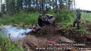 Is That A 2 Stroke Can Am Log Bridge Crossing X3 XMR Outlander XMR [upl. by Aciruam997]