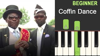 Coffin Dance Astronomia SLOW EASY PIANO TUTORIAL How to play piano [upl. by Bagger703]