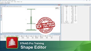 Using the Shape Editor in STAADPro [upl. by Bradney]