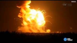 Watch Antares rocket explode during NASA launch [upl. by Siffre]