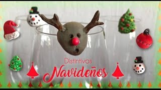 Distintivos Navideños para decorar Copas de Vino  Accesorio de copas Navideño [upl. by Enelak]