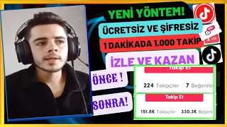 1 Dakikada 1000 Tiktok Takipçi  Tiktok Takipçi Hilesi [upl. by Bennir]