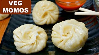 घर पर मोमोज बनाये बहुत ही आसानी से  Veg Momos Recipe in Hindi  CookWithNisha [upl. by Niledam]