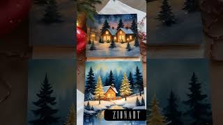 Winter Wonderland AWAITS in this Christmas Painting diychristmasdecoration [upl. by Adiehsar]