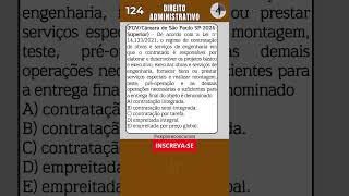 📙 QUESTÃO DE CONCURSO  DIREITO ADMINISTRATIVO N° 124 shorts concurso concursos simulado [upl. by Birck]