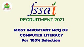 Computer literacy FSSAI 2022 MCQ  CLASS 07 [upl. by Emelda912]