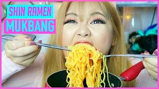 Shin Ramyun MUKBANG  QampA Youtube Advice Marrying JB or JUNGKOOK [upl. by Nnaacissej822]