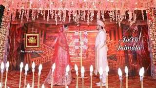 Royal Wedding Jaimala  Ram Ram Jai Raja Ram  Anmol amp Medhavi  Customised Song  AnVi [upl. by Stanhope]