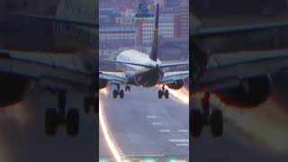 Ryanair B737 CROSSWIND LANDING at CFE [upl. by Renraw956]