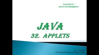 JAVA APPLETS [upl. by Terry]