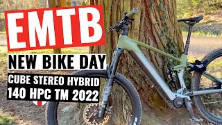 Cube Stereo Hybrid 140 HPC TM 2022  New Bike Day amp First Ride EMTB [upl. by Auqinahs899]