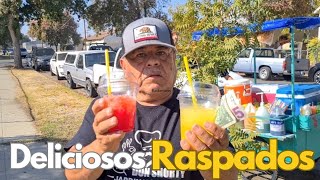 Raspados De Hielo Y Elotes Con Chile En California raspados jardin [upl. by Nosdrahcir]