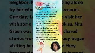 The Thoughtful Girl and the Lonely Neighbor  short story english learnengishthroughstory [upl. by Pomeroy]