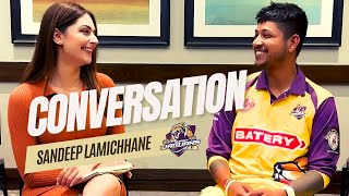 In conversation with Sandeep Lamichhane  Surrey Jaguers Global GT20 Exlusive Interview [upl. by Chrisy293]