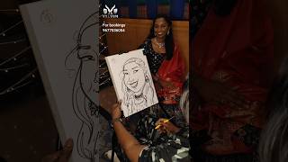 Caricature drawing by artist Surendra book your events now [upl. by Enylorac]