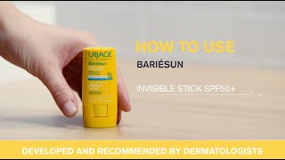 Uriage Bariesun Invisible Stick SPF 50  How to Use [upl. by Oznohpla]