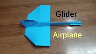 Easy Glider Paper Airplane Tutorial How To Make Paper Glider Airplane [upl. by Corliss]