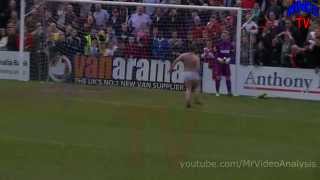 Football Streaker selfie with player and falls over Welling United vs Southport [upl. by Curtis]