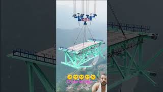 WORLDS HIGHEST BRIDGE 1ST STEEL TRUSS ASSEMBLY HUAJIANG Canyon Bridge construction ingineeringf [upl. by Eltrym526]